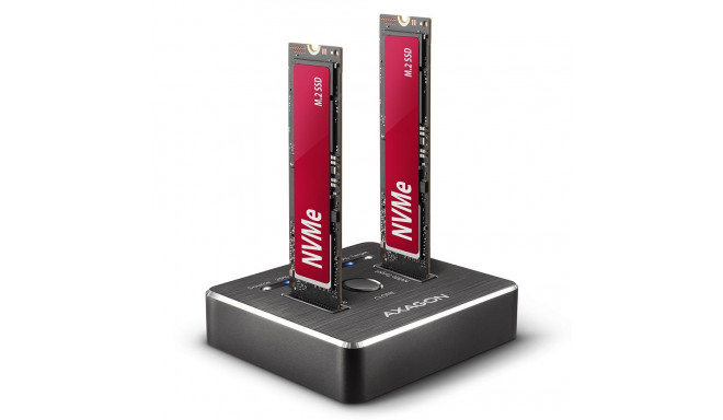 AXAGON ADSA-M2C NVMe CLONE DUAL SSD Dock Station