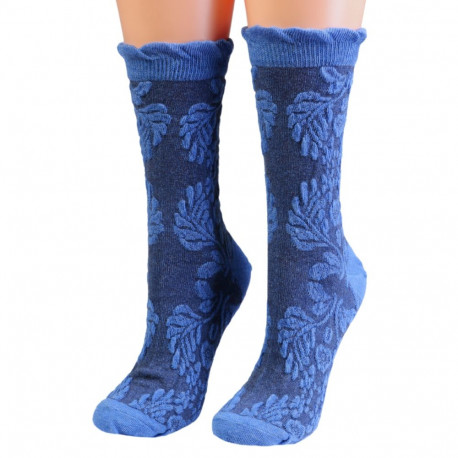 SOKISAHTEL ZARA sinised mustrilised puuvillased sokid 444