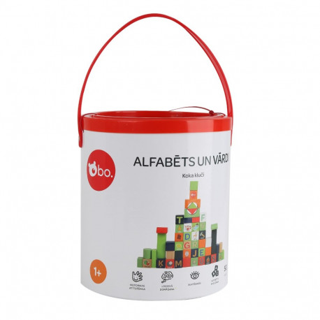 bo. wooden blocks ”Alphabet and Words” LAT