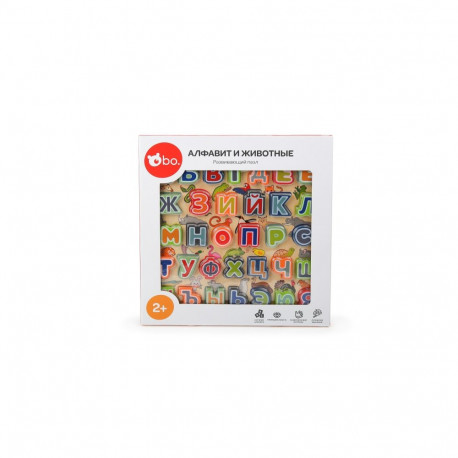 bo. Arendav puidust pusle Tähestik ja loomad (vene keeles)