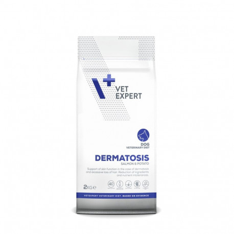 VETEXPERT koera kuivtoit Veterinary Diet Dermatosis lõhe ja kartul 2kg