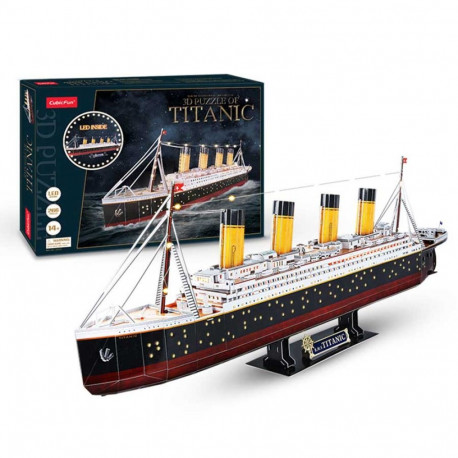 CUBICFUN 3D puzzle Titanic LED-tuledega