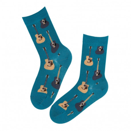 SOKISAHTEL PUREJOY sinised kitarridega puuvillased sokid 444