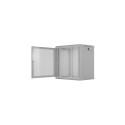 RACK CABINET 19" WALL-MOUNT 12U/600X450 WITH PERFORATED DOOR GREY LANBERG (FLAT PACK)