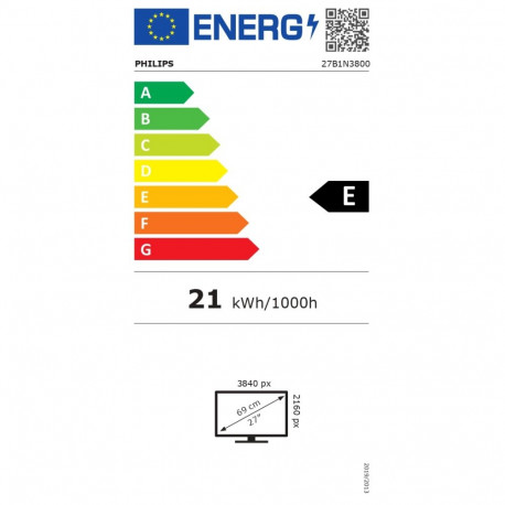 Philips | 27B1N3800/00 | 27 " | IPS | 16:9 | 60 Hz | 4 ms | 3840 x 2160 pixels | 350 cd/m² | HDMI po