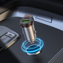 HOCO car charger USB A + Type C + cable Type C to Lightning PD QC3.0 43W NZ16A metal gray