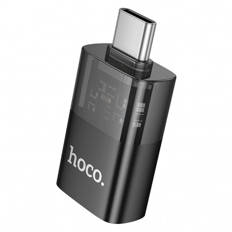 Adapter OTG USB C to USB A Hoco UA36B transparent black