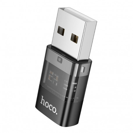 Adapter USB A to USB C Hoco UA36C transparent black