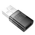 HOCO adapter USB A (male) to Typ C (female) UA36C transparent black