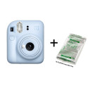 Instant Camera Fujifilm Instax Mini 12 (Pastel Blue) + 10 Fujifilm Instax Mini Film (Glossy) (Color)