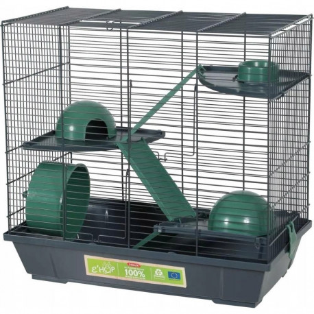Pet Supplies - ZOLUX Hamster Cage EHOP Triple 50cm Green ZOLUX EHOP Triple Hamster Cage 50cm - Green