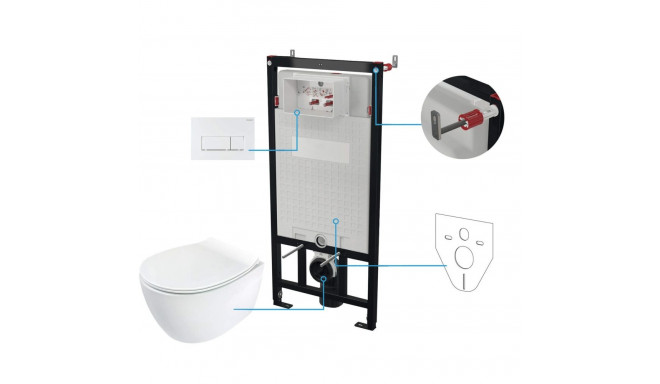 6-in-1 concealed toilet set