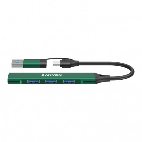 CANYON hub DS-02 4in1 USB-A/C Green