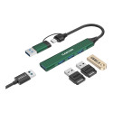 CANYON hub DS-02 4in1 USB-A/C Green