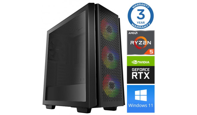 INTOP Ryzen 5 5600X 16GB 480SSD M.2 NVME+1TB RTX4060Ti 8GB WIN11