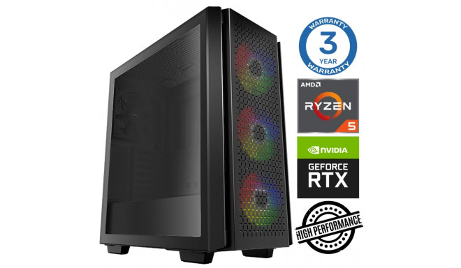 INTOP Ryzen 5 5600X 32GB 240SSD M.2 NVME+1TB RTX4060Ti 8GB no-OS