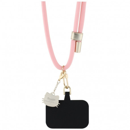 Hello Kitty Patch & Kitty Head Charm universaalne telefoni kaelapael roosa