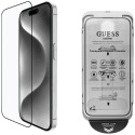 Guess BP Rhinestone 2in1 Screen Protector & Camera Lens Set for iPhone 16 Pro Max Silver