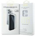 Guess BP Rhinestone 2in1 Screen Protector & Camera Lens Set for iPhone 16 Pro Max Silver