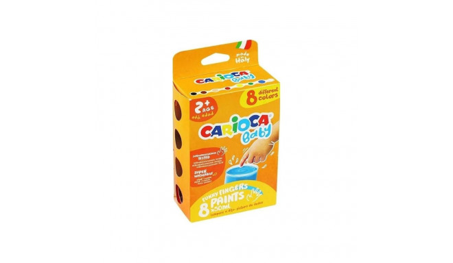 Carioca Tempera paints for finger painting 8 colors CARIOCA