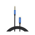 TRRS 3,5 mm mees 3,5 mm emas audio pikendus 5m Vention BHCLJ sinine