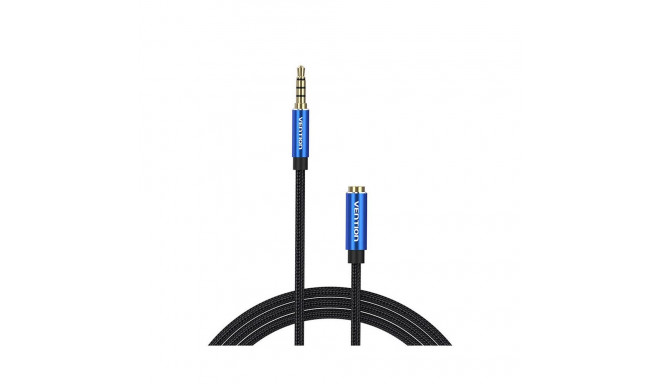 TRRS 3,5 mm mees 3,5 mm emas audio pikendus 5m Vention BHCLJ sinine