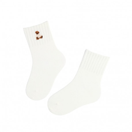 SOKISAHTEL NAIMA valged puuvillased karuga sokid lastele 438, 439