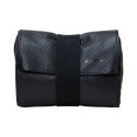 Artisan & Artist I ACAM-78 I Leather Pouch in Kipskin Leather (L) Black