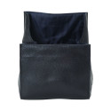 Artisan & Artist I ACAM-78 I Leather Pouch in Kipskin Leather (L) Black