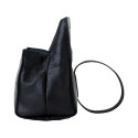 Artisan & Artist I ACAM-78 I Leather Pouch in Kipskin Leather (L) Black