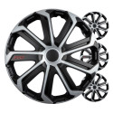 Kołpaki samochodowe 4szt. komplet evo czarno srebrne 14" cali color box