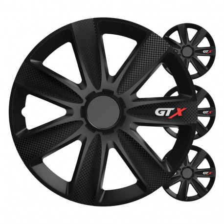 kołpaki samochodowe 4szt. komplet gtx carbon must 16" cali color box