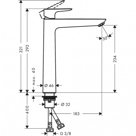 Hansgrohe Talis E valamusegisti 71717000