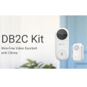 Ezviz DB2C Умный Беспроводной HD 1080p Видеозвонок с Батарейным Модулем и Звуковым Устройством – Бел