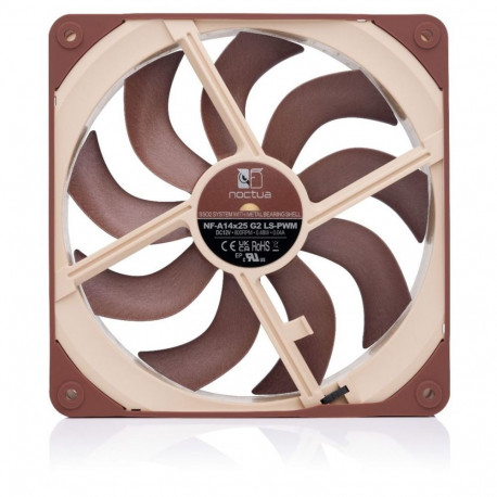 Noctua NF-A14X25 G2 LS-PWM computer cooling system Computer case Air cooler 14 cm Beige, Brown 1 pc(