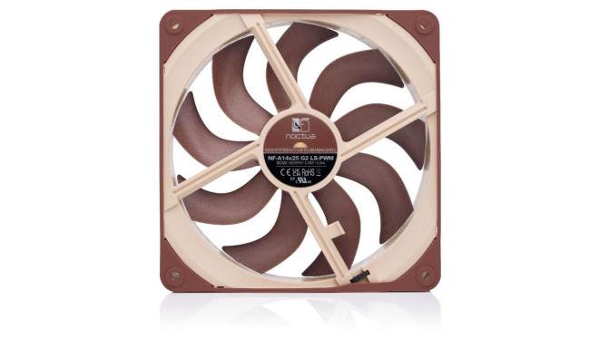 Noctua NF-A14X25 G2 LS-PWM arvuti jahutussüsteem arvutikorpuse õhkjahuti 14 cm beež, pruun 1 tk