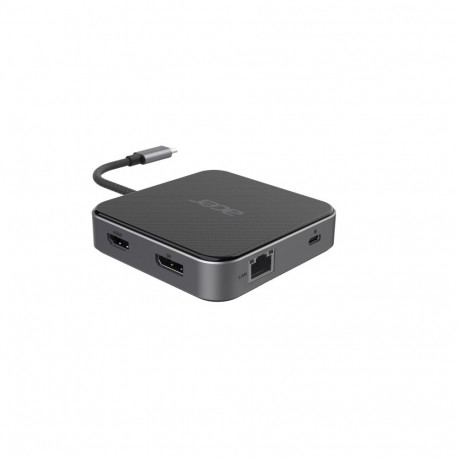 Acer 7-in-1 USB 4 dongel juhtmega USB4 must, hõbedane