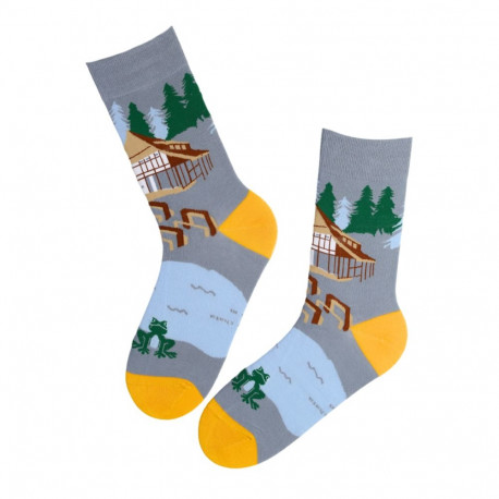 SOKISAHTEL EFE hallid metsamajaga puuvillased sokid 446