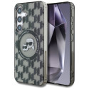 Case Karl Lagerfeld Button Karl&Choupette Heads On KL Pattern MagSafe for Samsung Galaxy S25 black