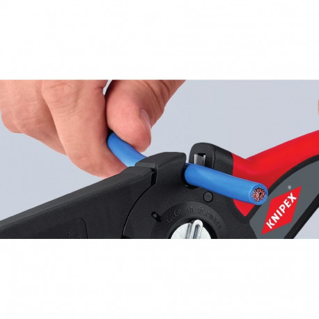 Knipex PreciStrip16 must, punane kaablilõikur