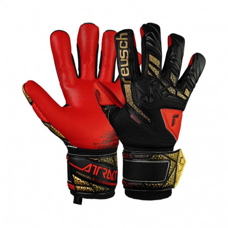 Rękawice bramkarskie Reusch Attrakt Freegel Silver czarno-czerwone 5570235 7075 8