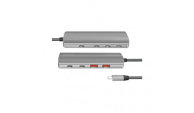 USB jaotur USB3.2 2x USB-A 5xUSB-C PD 100 eriti õhuke