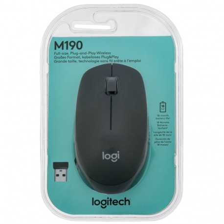 Logitech M190 juhtmevaba hiir, must