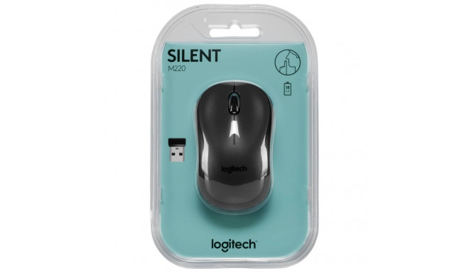 Logitech M220 Silent -hiiri, hiilenharmaa