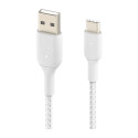 "Belkin USB-C/USB-A Kabel ummantelt, 15cm, weiß"