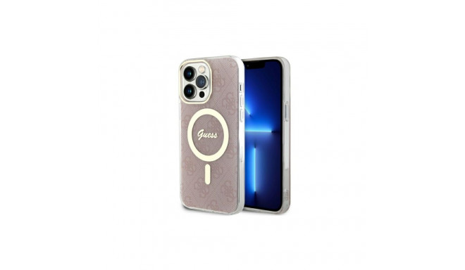 Guess GUHMP13XH4STP iPhone 13 Pro Max 6.7" różowy|pink hardcase 4G MagSafe