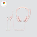 "Logitech H390 Headset on-ear wired USB-A rose"