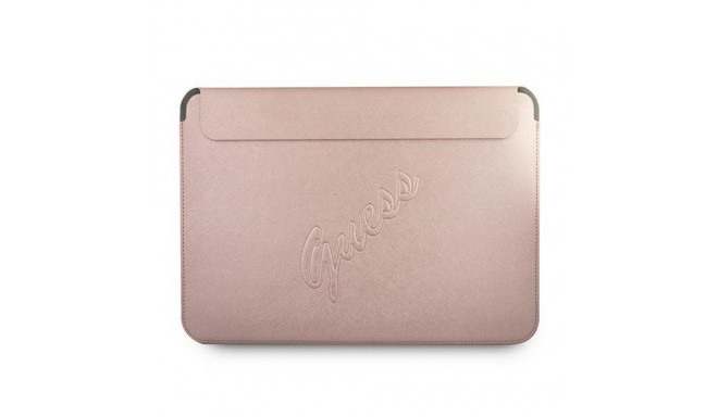 Original GUESS Laptop Sleeve Saffiano Script GUCS13PUSASPI 13 inches pink