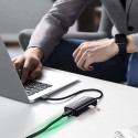 Ugreen 20265 USB-A | RJ45 1000 Mbps HUB 3x USB 3.0 võrguadapter - must