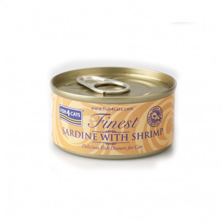 FISH4CATS sardiin krevettidega märg kassitoit 70g